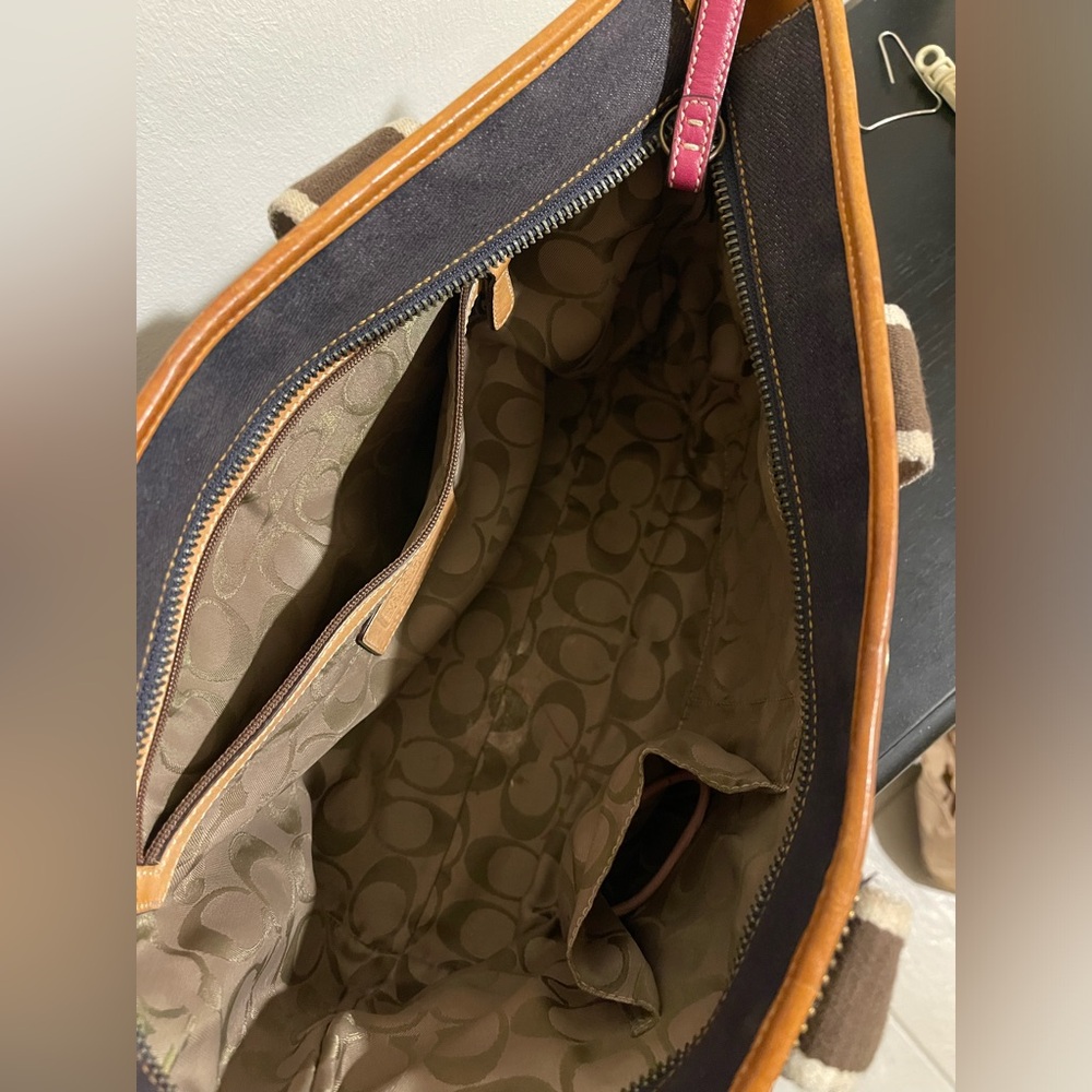 NWOT Coach Denim Hampton Bag - Picture 7 of 12